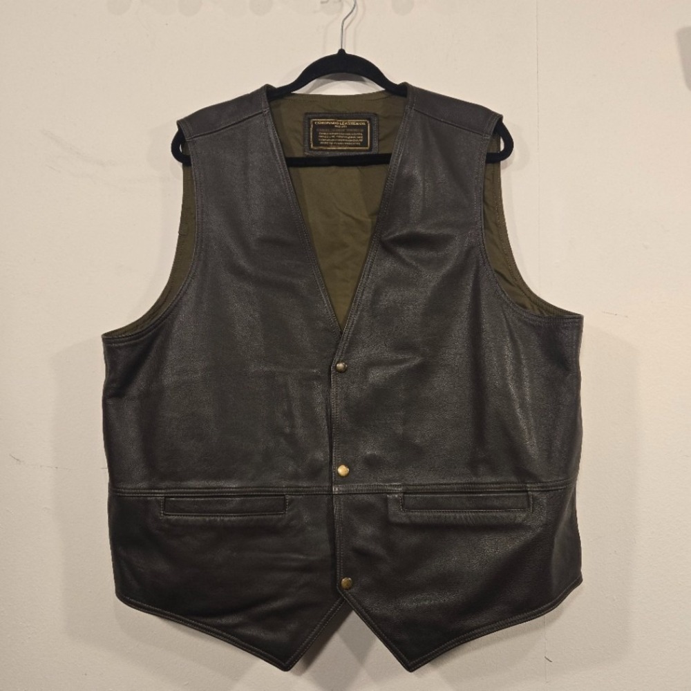 Coronado Leather Co. Brown Leather Concealed Carry  Vest Size XXL